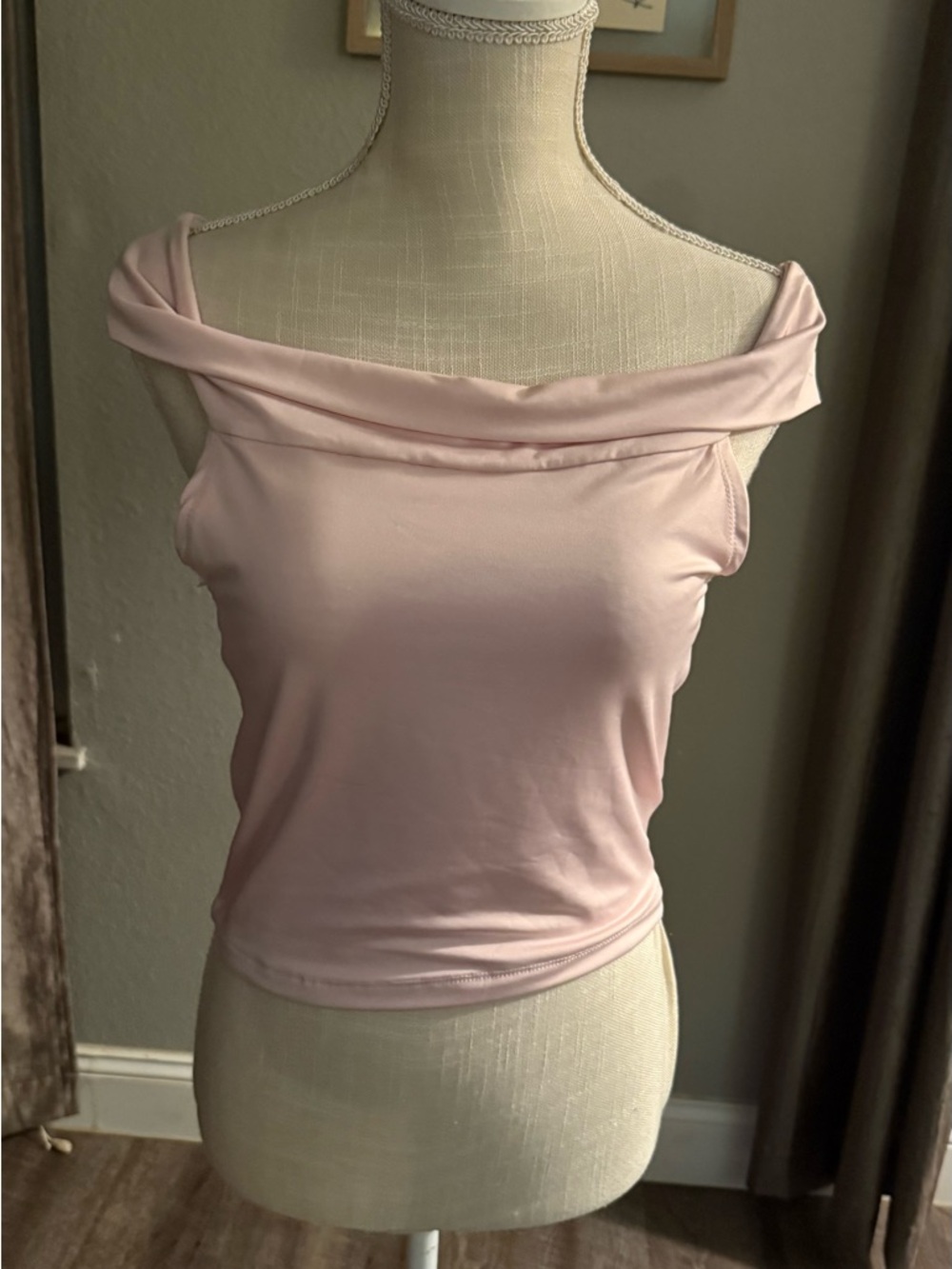 Off-Shoulder Pink Women's Top
